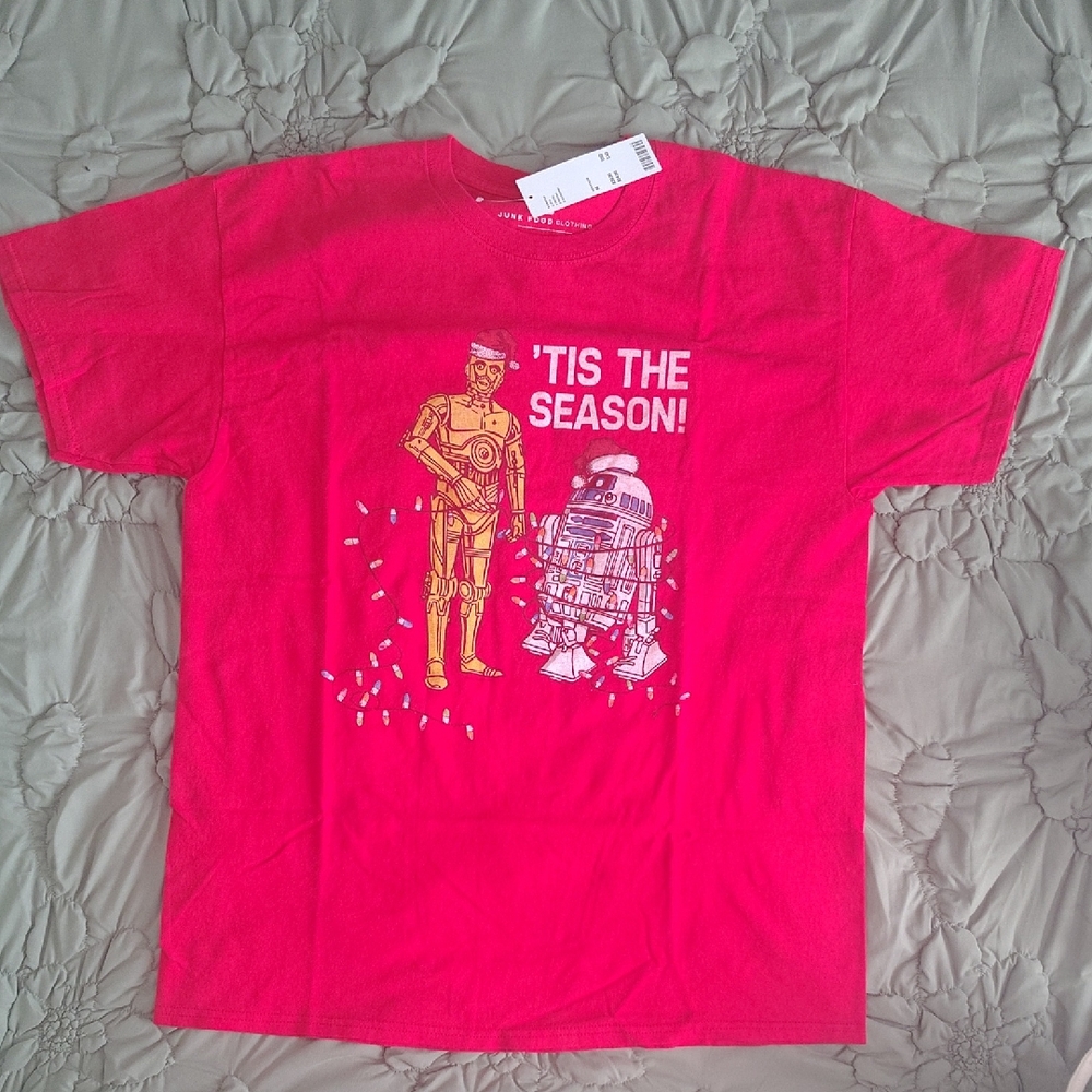 Junk Food Clothing Red Christmas T-Shirt Star Wars